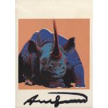 ANDY WARHOL - Black Rhinoceros