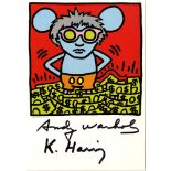 KEITH HARING & ANDY WARHOL - Andy Mouse III, Homage to Warhol