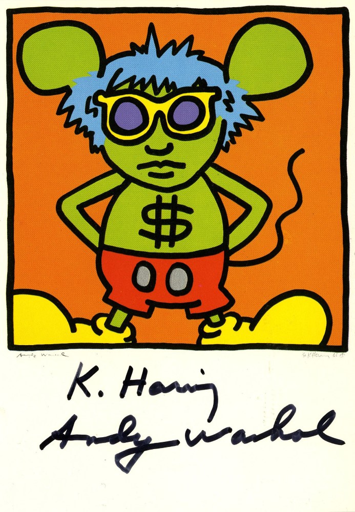 ANDY WARHOL & KEITH HARING - Andy Mouse I, Homage to Warhol