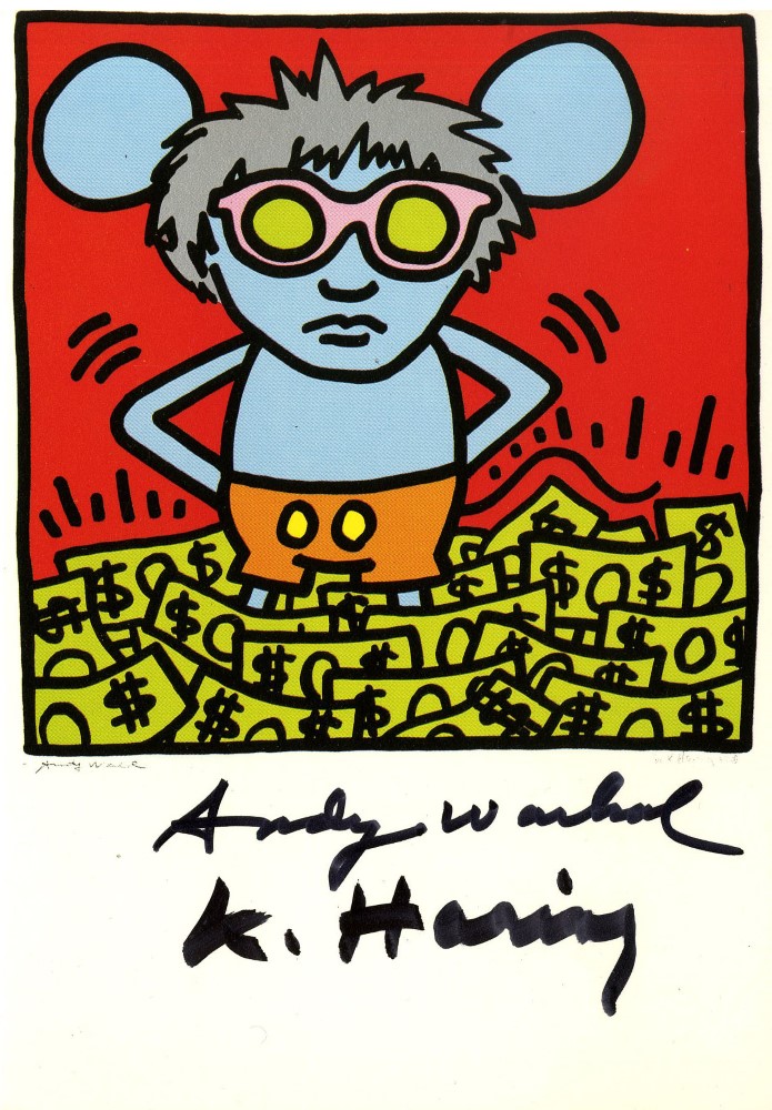 ANDY WARHOL & KEITH HARING - Andy Mouse III, Homage to Warhol