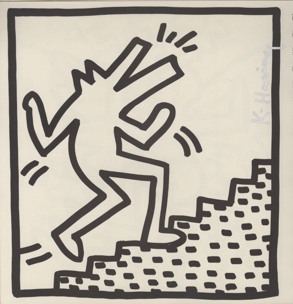 KEITH HARING - Barking Dog on Stairs