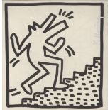 KEITH HARING - Barking Dog on Stairs