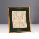 A DUTCH BAS-RELIEF IVORY FRAMED PLAQUE, 19TH CENTURY NOT SUITABLE FOR EXPORT possibly a marriage