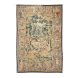 A FRANCO-FLEMISH VERDU TAPESTRY, BRUXELLES, 16TH CENTURY woven wool, organic pigments, depicting a