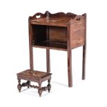 A GEORGE III MAHOGANY NIGHTSTAND