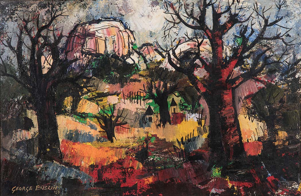 George Enslin (South African 1919-1972) LANDSCAPE WITH BOULDERS, ZIMBABWE