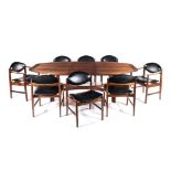 A KIAAT DINING SUITE DESIGNED BY JOHN TABRAHAM FOR KALLENBACH
