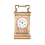 A FRENCH BRASS REPEATER CARRIAGE CLOCK, CHARLES FRODSHAM, LONDON, MID 20TH CENTURY BUYERS ARE