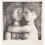 Antonio Bueno (Italian 1918-1984) THE EMBRACE signed lithograph sheet size: 26 by 21,5cm
