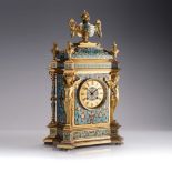 A FRENCH ORMOLU AND CHAMPLEVÉ MANTEL CLOCK, 19TH CENTURY BUYERS ARE ADVISED THAT A SERVICE IS