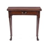 A GEORGE III MAHOGANY TEA TABLE