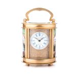 A MINIATURE ENGLISH BRASS CARRIAGE CLOCK, ELLIOTT & SON, 19TH CENTURY BUYERS ARE ADVISED THAT A
