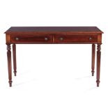 A MAHOGANY WRITING TABLE MANUFACTURED BY PIERRE CRONJE, LAST QUARTER 20TH CENTURY