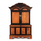A COLONIAL EBONISED COROMANDEL AND BEEFWOOD CABINET, 19TH CENTURY AND LATER