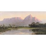 Edward Clark Churchill Mace (South African 1863-1928) VIEW OF TABLE MOUNTAIN AND DEVILS PEAK