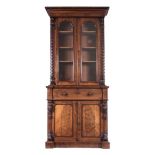 A VICTORIAN MAHOGANY SECRÉTAIRE BOOKCASE