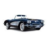 BLACK/WHITE CHEVROLET CORVETTE 3-speed manual transmission, Hi Lift camshaft, dual four barrel