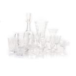 A COLLECTION OF WATERFORD CRYSTAL ''LISMORE'' PATTERN GLASSES, 20TH CENTURY comprising: 16 red wine,