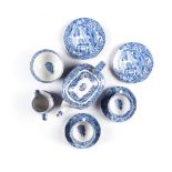 A COPELAND SPODE ‘ITALIAN' PATTERN PART TEA SET comprising: 6 teacups, 6 saucers, 6 cake plates, a