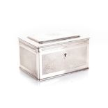 A GERMAN ELECTROPLATE ETROG BOX, BERNDORF ALPACCA SILBER, 1887 - 1891 of rectangular form with