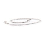 A DIAMOND TENNIS BRACELET claw-set with brilliant-cut diamonds weighing approximately 2.0cts in