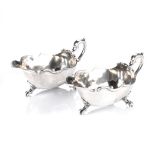 A PAIR OF 18TH CENTURY DUTCH SILVER SAUCEBOATS, GREGORIUS VAN DER TOORN II, THE HAGUE, 1761 of