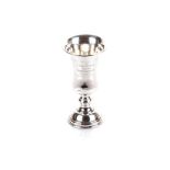 A SILVER KIDDUSH CUP, STERLING STD, PROBABLY AMERICAN, EARLY 20TH CENTURY of baluster form, raised