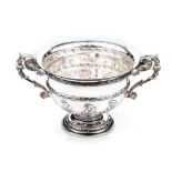 A GEORGE V SCOTTISH SILVER ROSE BOWL, LAWSON & CO., GLASGOW, 1911 of circular form with flared