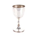 AN ENGLISH SILVER GOBLET, ATKIN BROTHERS, SHEFFIELD, 1903 on a spreading circular foot, with a