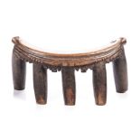 A CARVED WOOD HEADREST, DINKA, SUDAN 18,5cm high, 38cm wide