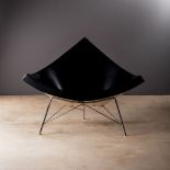 A COCONUT CHAIR DESIGNED IN 1955 BY GEORGE NELSON, MANUFACTURED BY VITRA the plastic base covered by