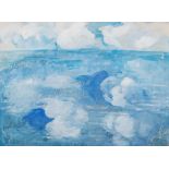Cecil Higgs (South African 1900-1986) ABSTRACT SEASCAPE WITH CLOUDS signed and dated 1982 mixed