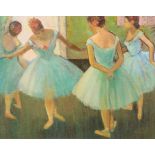 James Nicolls (Continental School 20th Century -) BALLET DANCERS signed oil on board