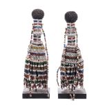 TWO NDEBELE DOLLS, MPUMALANGA 33cm high PROVENANCE Stephan Welz And Co In Association With Sotheby’