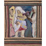 Irma Stern (South African 1894-1966) ZANZIBAR WEDDING DANCERS signed and dated 1945 guache and