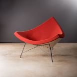A COCONUT CHAIR DESIGNED IN 1955 BY GEORGE NELSON, MANUFACTURED BY VITRA the plastic base covered by