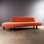 A FREEFORM SOFA DESIGNED IN 1946 BY ISAMU NOGUCHI the fabric upholstered sofa on metal feet 245cm