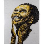 Mbongeni Buthelezi (South African 1965-) PRAYER signed and dated 2013 plastic on board 150 by