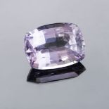 A 8.95CT SAPPHIRE the mixed cushion cut medium pink sapphire is accompanied by an ATG certificate,