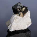 A PYRITE ON MATRIX, LA RIOJA SPAIN Perfectly formed cubes of pyrite are desirable amongst mineral