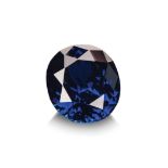 A 10.98CT SAPPHIRE the oval cut blue sapphire is accompanied by an ATG certificate, reference AT