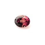 A 4.28CT SAPPHIRE the oval cut sapphire is orangish red in colour
