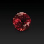 A 7.06CT RHODOCHROSITE the round mixed cut manganese carbonate rhodochrosite as accompanied by an