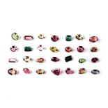 302.27CT OF ASSORTED TOURMALINE (28) 28 tourmaline of various cuts, colours and sizes (28)