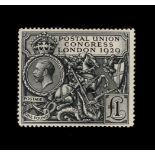 GREAT BRITAIN - 1929 - £1 PUC BLACK – UNMOUNTED MINT An incredible stamp, mint never hinged Full