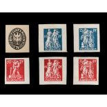 GERMANY - 1920 UNISSUED IMPERFORATE PROOF ESSAY’S Rare selection of Unissued Imperforate Proof