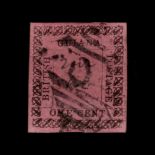 BRITISH GUIANA - 1862 - 1c BLACK on ROSE Signed by Robert Muller Printed in Georgetown by Mr. G