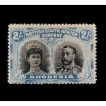 RHODESIA - BSAC - 1910 - 2s BLACK and CHINA BLUE - MINT A very rare colour, excellent mint