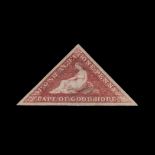 CAPE OF GOOD HOPE - 1855 - 1d PALE ROSE TRIANGLE - MINT A fantastic Genuine Cape Triangle with 3