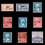 FRANCE - AIRMAIL COLLECTION A valuable airmail collection Certified 1927 2f and 5f overprints,